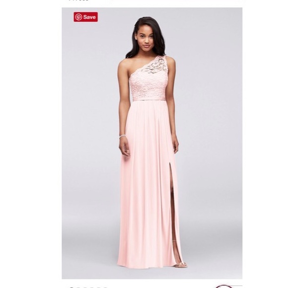 davids bridal one shoulder bridesmaid dress